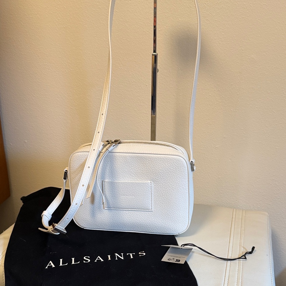 All Saints White Crossbody Bag EUC